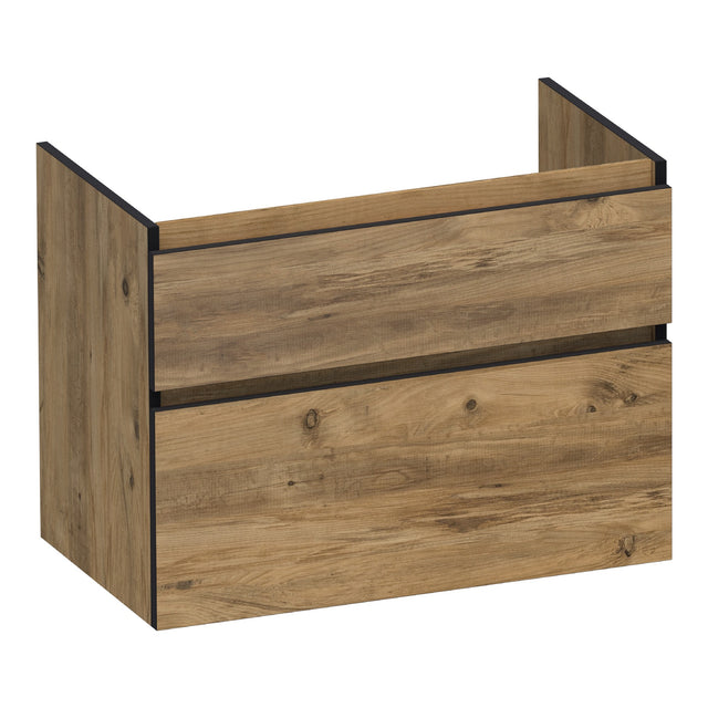 BRAUER Delight Edge onderkast 80 met 2 softclose lades greeploos en 1 sifon uitsparing Chateau OK-DLE80CH