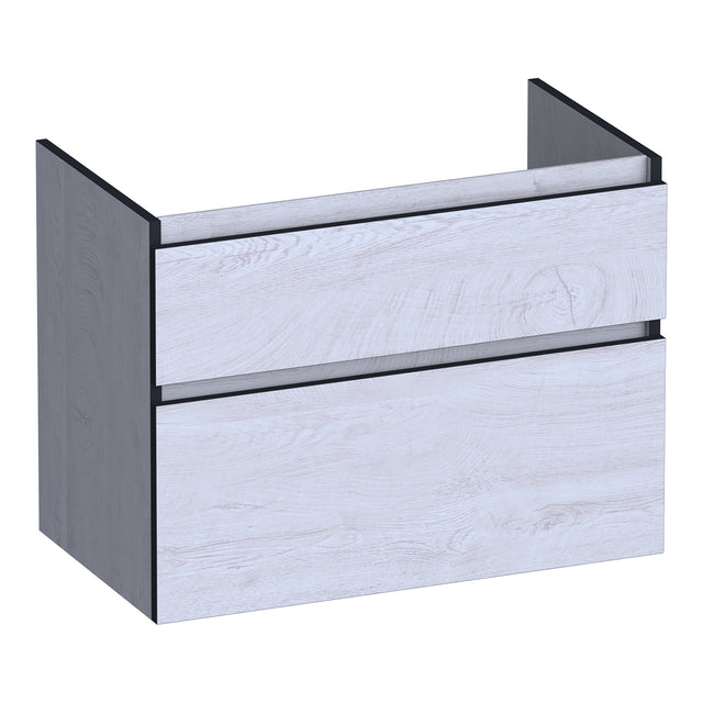 BRAUER Delight Edge onderkast 80 met 2 softclose lades greeploos en 1 sifon uitsparing Forest Seashell OK-DLE80FS