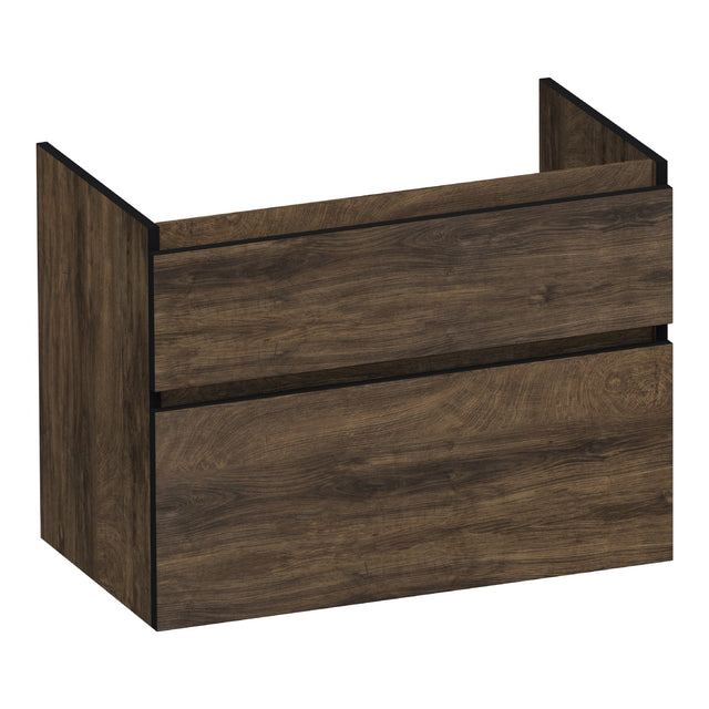 BRAUER Delight Edge onderkast 80 met 2 softclose lades greeploos en 1 sifon uitsparing Grove OK-DLE80GR