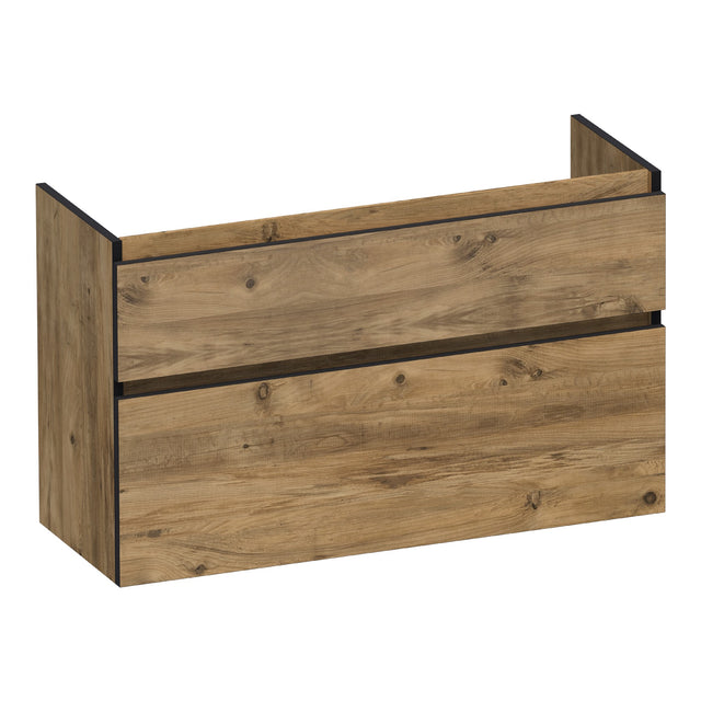 BRAUER Delight Edge onderkast ondiep 100 met 2 softclose lades greeploos en 1 sifon uitsparing Chateau OK-DLEO100CH