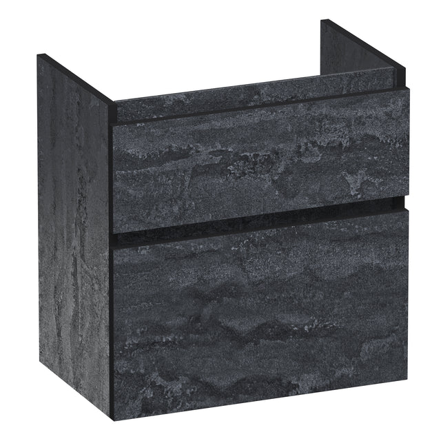 BRAUER Delight Edge onderkast ondiep 60 met 2 softclose lades greeploos en 1 sifon uitsparing Damascus OK-DLEO60DA