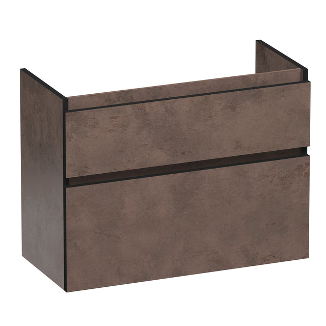 BRAUER Delight Edge onderkast ondiep 80 met 2 softclose lades greeploos en 1 sifon uitsparing Erosion OK-DLEO80ER