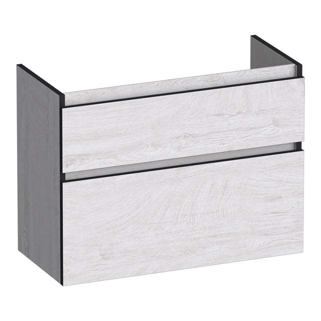 BRAUER Delight Edge onderkast ondiep 80 met 2 softclose lades greeploos en 1 sifon uitsparing Forest Seashell OK-DLEO80FS