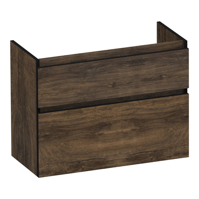 BRAUER Delight Edge onderkast ondiep 80 met 2 softclose lades greeploos en 1 sifon uitsparing Grove OK-DLEO80GR