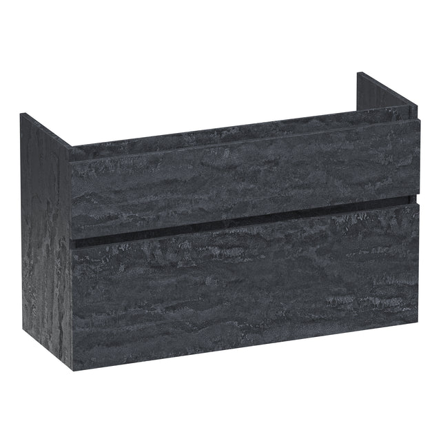 BRAUER Delight onderkast ondiep 100 met 2 softclose lades greeploos en 1 sifon uitsparing Damascus OK-DLO100DA