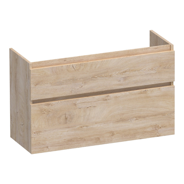 BRAUER Delight onderkast ondiep 100 met 2 softclose lades greeploos en 1 sifon uitsparing Forest Wheat OK-DLO100FW