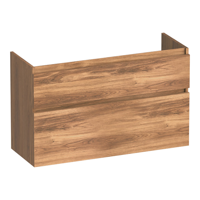 BRAUER Delight onderkast ondiep 100 met 2 softclose lades greeploos en 1 sifon uitsparing Honey OK-DLO100HO