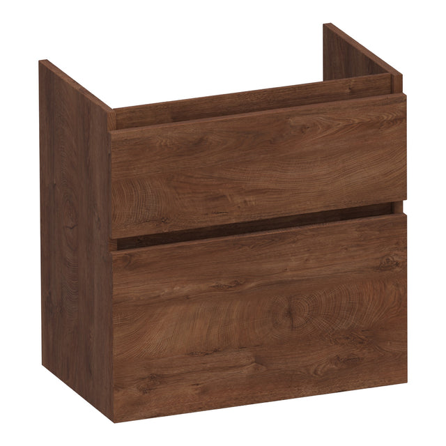 BRAUER Delight onderkast ondiep 60 met 2 softclose lades greeploos en 1 sifon uitsparing Forest Cacao OK-DLO60FC