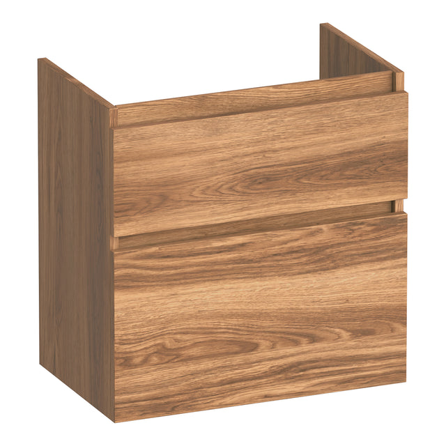 BRAUER Delight onderkast ondiep 60 met 2 softclose lades greeploos en 1 sifon uitsparing Honey OK-DLO60HO