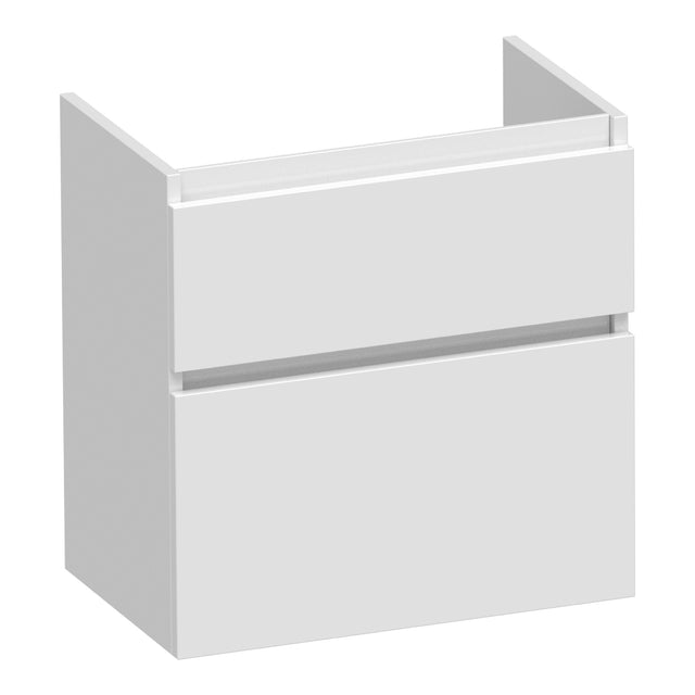 BRAUER Delight onderkast ondiep 60 met 2 softclose lades greeploos en 1 sifon uitsparing hoogglans wit OK-DLO60HW