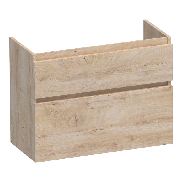 BRAUER Delight onderkast ondiep 80 met 2 softclose lades greeploos en 1 sifon uitsparing Forest Wheat OK-DLO80FW