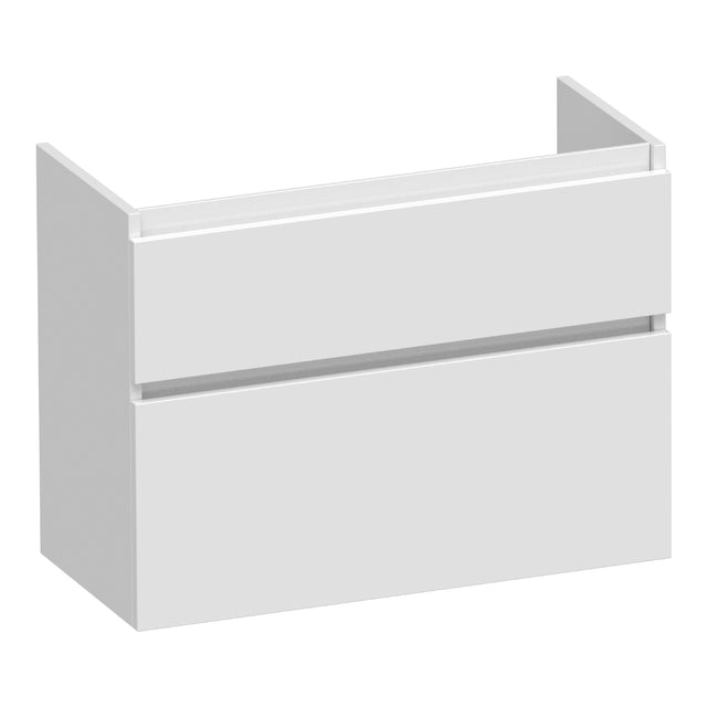 BRAUER Delight onderkast ondiep 80 met 2 softclose lades greeploos en 1 sifon uitsparing hoogglans wit OK-DLO80HW