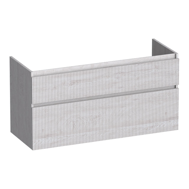 BRAUER Delight Wavy onderkast 120 met 2 softclose lades greeploos en 1 sifon uitsparing Forest Seashell OK-DLW120-1FS