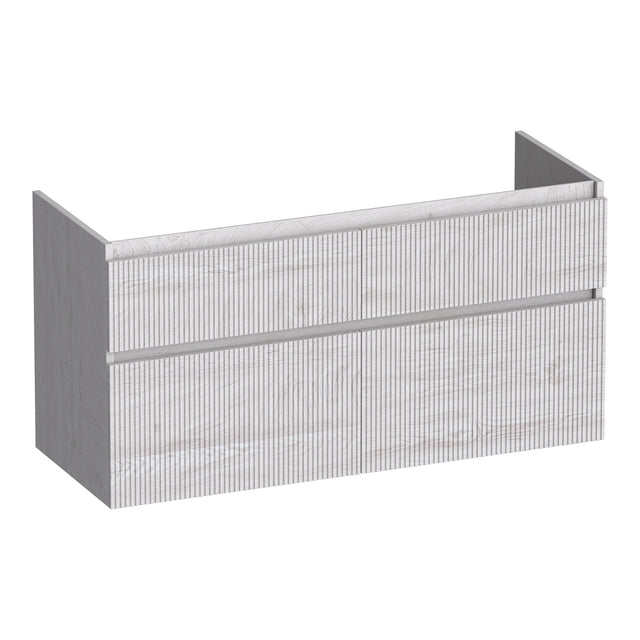 BRAUER Delight Wavy onderkast 120 met 4 softclose lades greeploos en 2 sifon uitsparingen Forest Seashell OK-DLW120-4FS