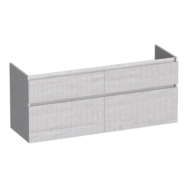 BRAUER Delight Wavy onderkast 140 met 4 softclose lades greeploos en 2 sifon uitsparingen Forest Seashell OK-DLW140FS