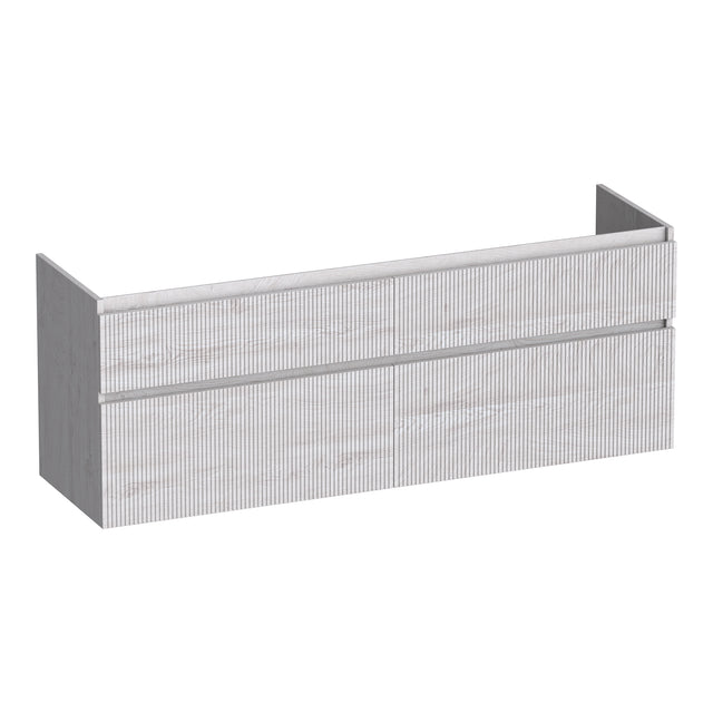 BRAUER Delight Wavy onderkast 160 met 4 softclose lades greeploos en 2 sifon uitsparingen Forest Seashell OK-DLW160FS