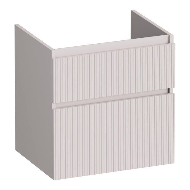 BRAUER Delight Wavy onderkast 60 met 2 softclose lades greeploos en 1 sifon uitsparing mat zand OK-DLW60MS