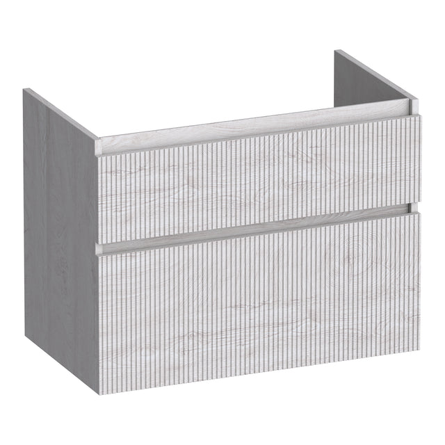 BRAUER Delight Wavy onderkast 80 met 2 softclose lades greeploos en 1 sifon uitsparing Forest Seashell OK-DLW80FS