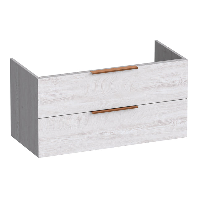 BRAUER Elevate onderkast 100 excl. opleggrepen met 2 softclose lades en 1 sifon uitsparing Forest Seashell OK-EL100FS