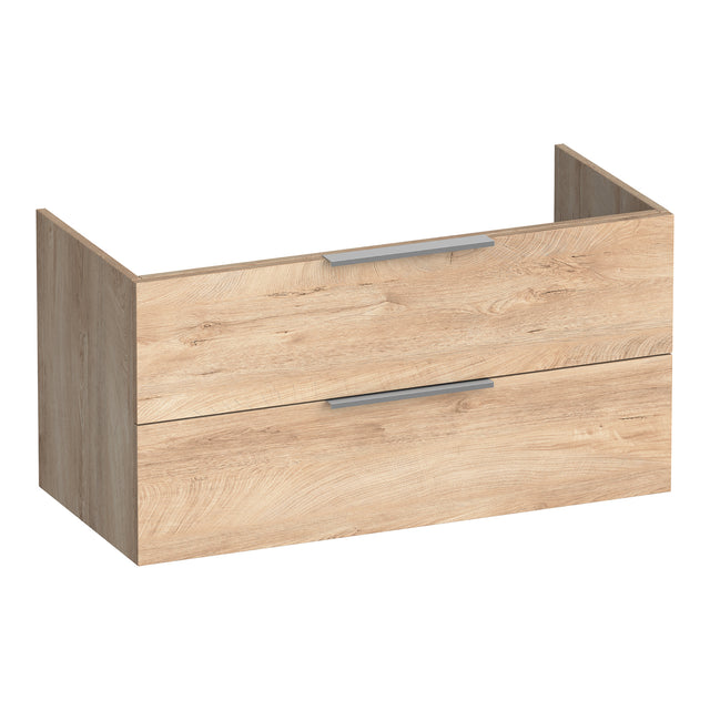 BRAUER Elevate onderkast 100 excl. opleggrepen met 2 softclose lades en 1 sifon uitsparing Forest Wheat OK-EL100FW