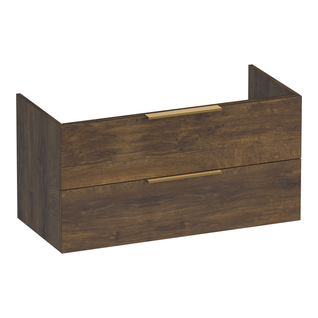 BRAUER Elevate onderkast 100 excl. opleggrepen met 2 softclose lades en 1 sifon uitsparing Grove OK-EL100GR