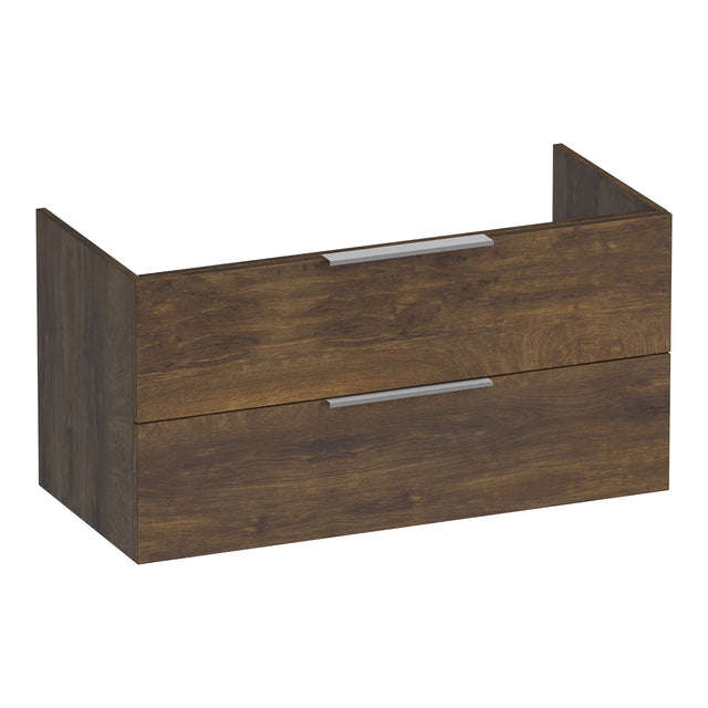 BRAUER Elevate onderkast 100 excl. opleggrepen met 2 softclose lades en 1 sifon uitsparing Grove OK-EL100GR