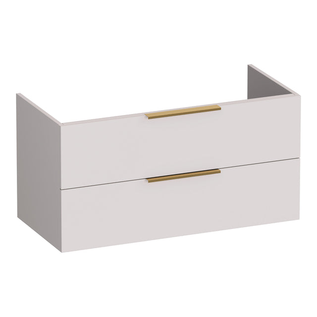 BRAUER Elevate onderkast 100 excl. opleggrepen met 2 softclose lades en 1 sifon uitsparing mat zand OK-EL100MS