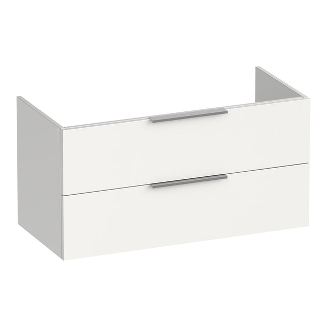 BRAUER Elevate onderkast 100 excl. opleggrepen met 2 softclose lades en 1 sifon uitsparing mat wit OK-EL100MW