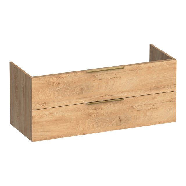 BRAUER Elevate onderkast 120 excl. opleggrepen met 2 softclose lades en 1 sifon uitsparing Forest Tan OK-EL120-1FT