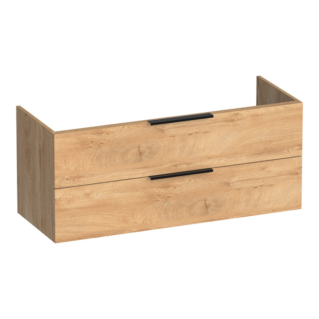 BRAUER Elevate onderkast 120 excl. opleggrepen met 2 softclose lades en 1 sifon uitsparing Forest Tan OK-EL120-1FT