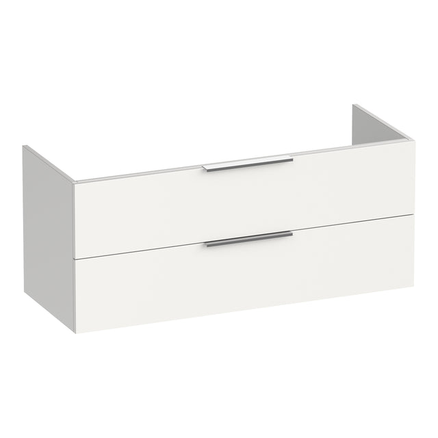 BRAUER Elevate onderkast 120 excl. opleggrepen met 2 softclose lades en 1 sifon uitsparing mat wit OK-EL120-1MW