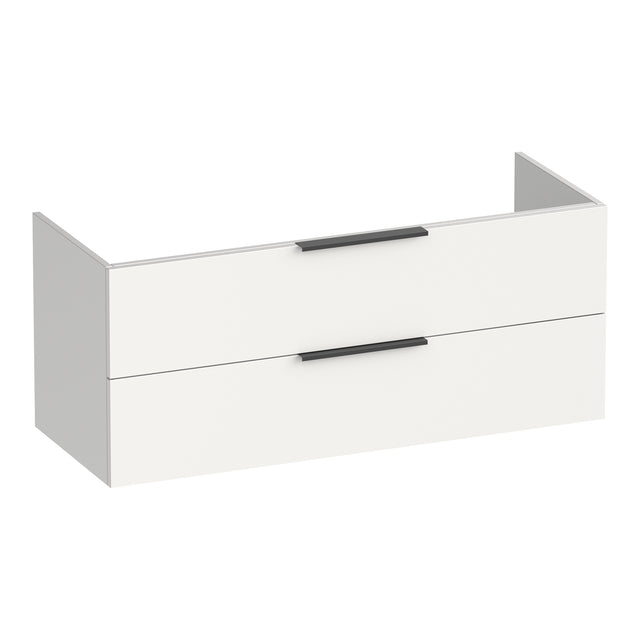 BRAUER Elevate onderkast 120 excl. opleggrepen met 2 softclose lades en 1 sifon uitsparing mat wit OK-EL120-1MW