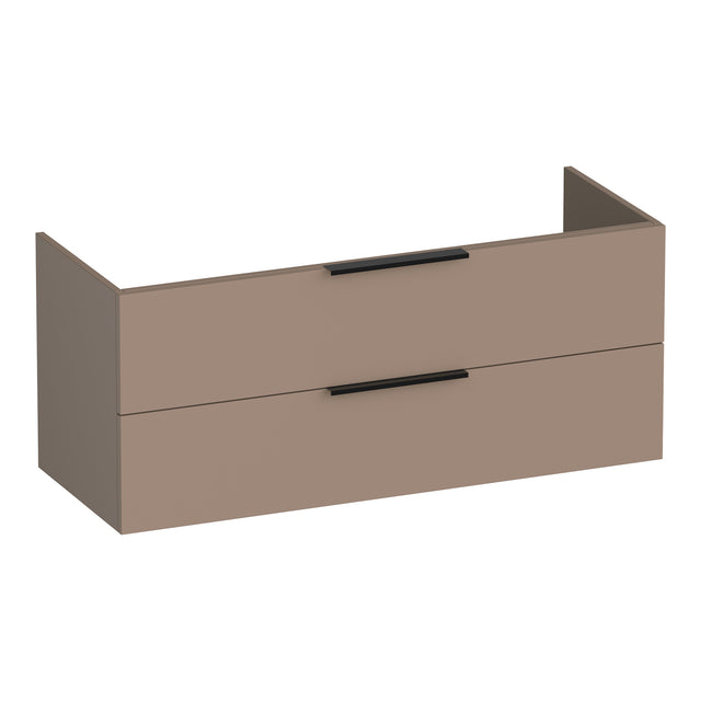 BRAUER Elevate onderkast 120 excl. opleggrepen met 2 softclose lades en 2 sifon uitsparingen mat mokka OK-EL120-2MM