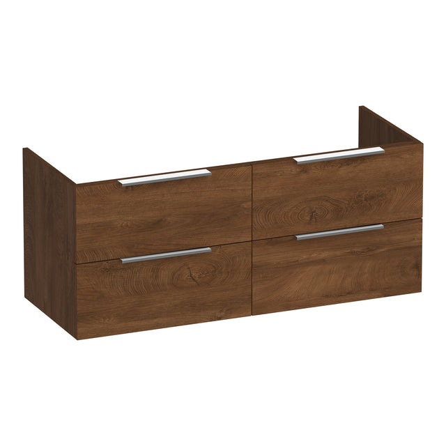 BRAUER Elevate onderkast 120 excl. opleggrepen met 4 softclose lades en 2 sifon uitsparingen Forest Cacao OK-EL120-4FC