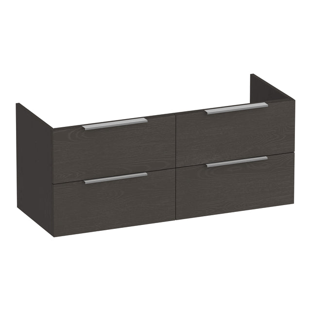 BRAUER Elevate onderkast 120 excl. opleggrepen met 4 softclose lades en 2 sifon uitsparingen Timber Anthracite OK-EL120-4TA