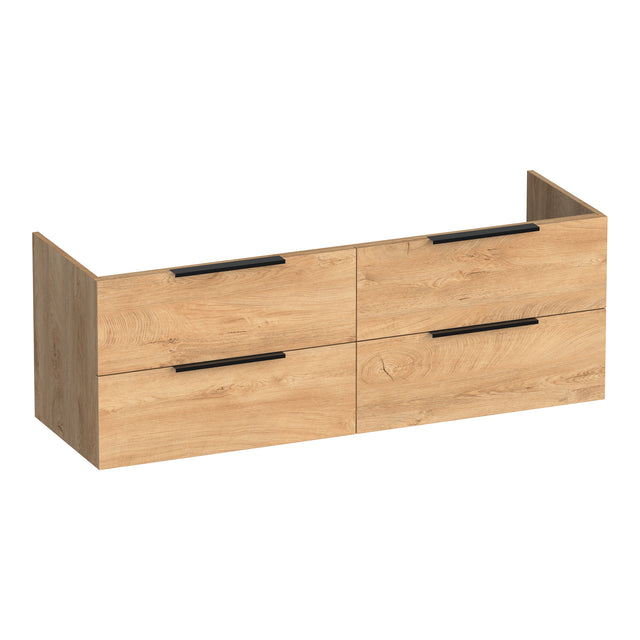 BRAUER Elevate onderkast 140 excl. opleggrepen met 4 softclose lades en 2 sifon uitsparingen Forest Tan OK-EL140FT