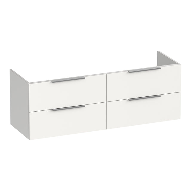 BRAUER Elevate onderkast 140 excl. opleggrepen met 4 softclose lades en 2 sifon uitsparingen mat wit OK-EL140MW