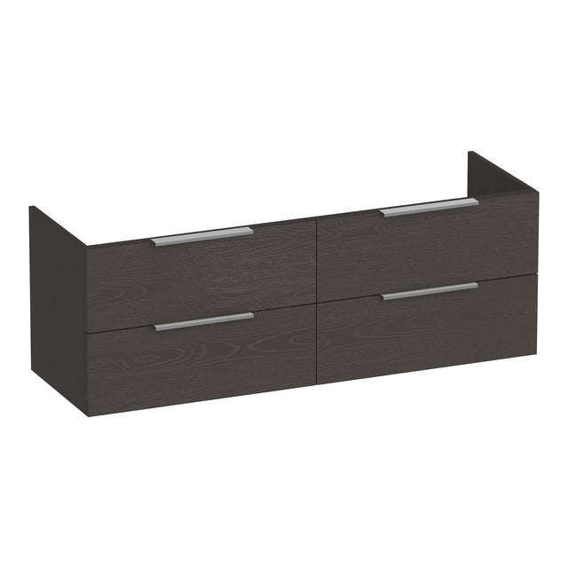 BRAUER Elevate onderkast 140 excl. opleggrepen met 4 softclose lades en 2 sifon uitsparingen Timber Anthracite OK-EL140TA