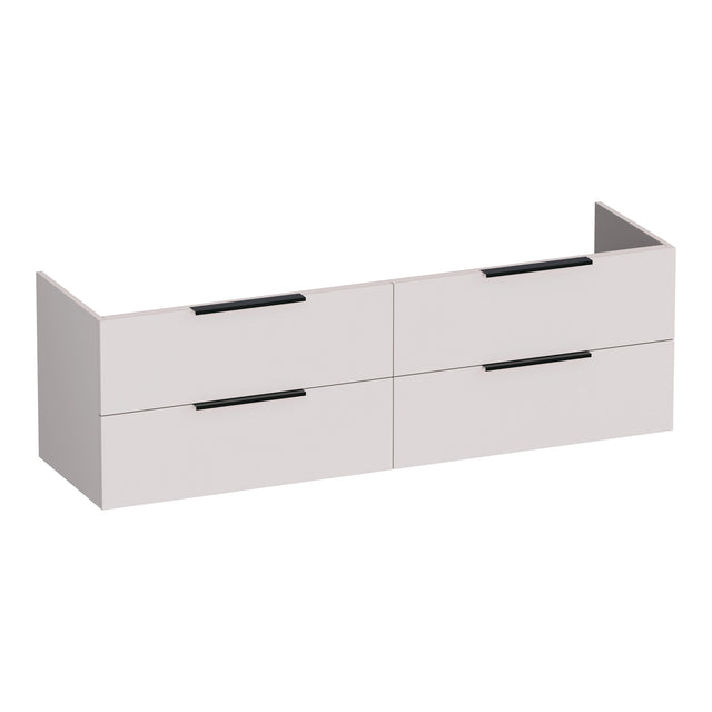 BRAUER Elevate onderkast 160 excl. opleggrepen met 4 softclose lades en 2 sifon uitsparingen mat zand OK-EL160MS