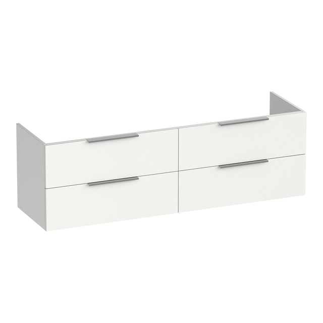 BRAUER Elevate onderkast 160 excl. opleggrepen met 4 softclose lades en 2 sifon uitsparingen mat wit OK-EL160MW