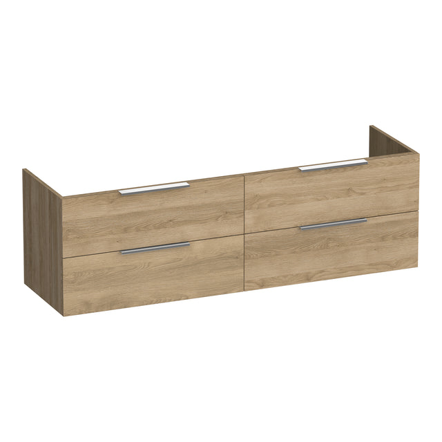 BRAUER Elevate onderkast 160 excl. opleggrepen met 4 softclose lades en 2 sifon uitsparingen Sunlit OK-EL160SL