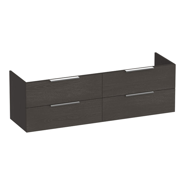 BRAUER Elevate onderkast 160 excl. opleggrepen met 4 softclose lades en 2 sifon uitsparingen Timber Anthracite OK-EL160TA
