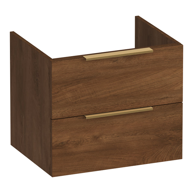 BRAUER Elevate onderkast 60 excl. opleggrepen met 2 softclose lades en 1 sifon uitsparing Forest Cacao OK-EL60FC