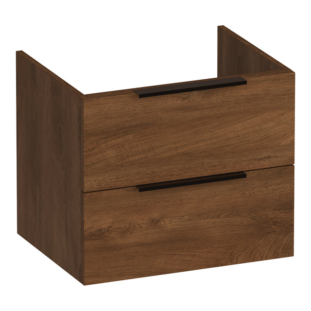 BRAUER Elevate onderkast 60 excl. opleggrepen met 2 softclose lades en 1 sifon uitsparing Forest Cacao OK-EL60FC