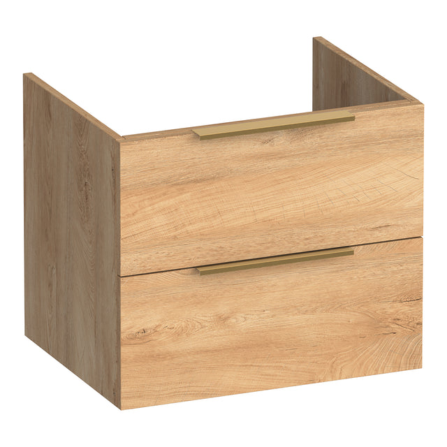 BRAUER Elevate onderkast 60 excl. opleggrepen met 2 softclose lades en 1 sifon uitsparing Forest Tan OK-EL60FT