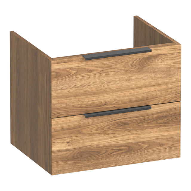 BRAUER Elevate onderkast 60 excl. opleggrepen met 2 softclose lades en 1 sifon uitsparing Honey OK-EL60HO