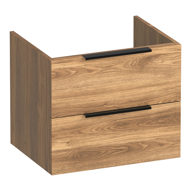 BRAUER Elevate onderkast 60 excl. opleggrepen met 2 softclose lades en 1 sifon uitsparing Honey OK-EL60HO