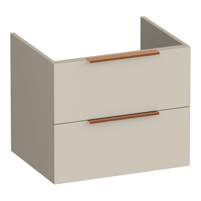 BRAUER Elevate onderkast 60 excl. opleggrepen met 2 softclose lades en 1 sifon uitsparing mat beige OK-EL60MB