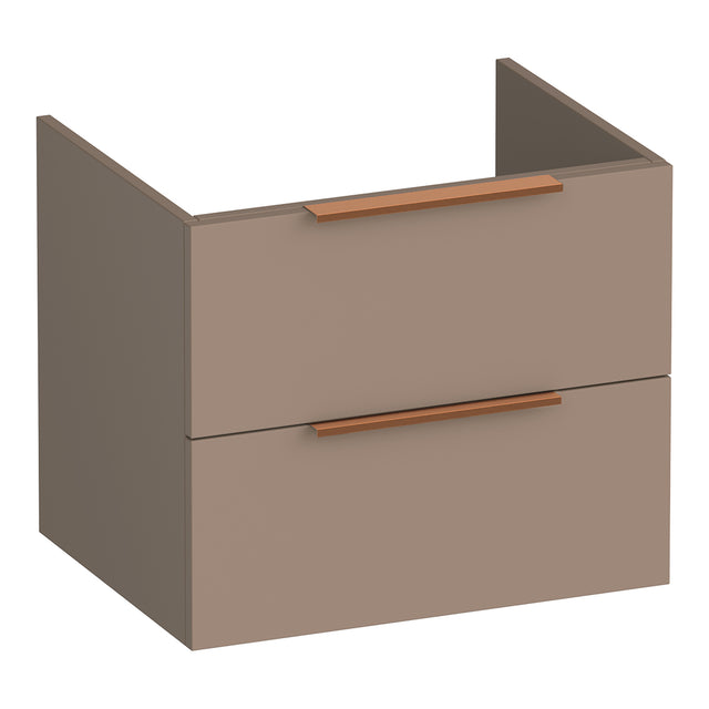 BRAUER Elevate onderkast 60 excl. opleggrepen met 2 softclose lades en 1 sifon uitsparing mat mokka OK-EL60MM