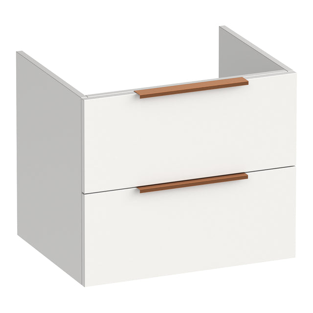 BRAUER Elevate onderkast 60 excl. opleggrepen met 2 softclose lades en 1 sifon uitsparing mat wit OK-EL60MW